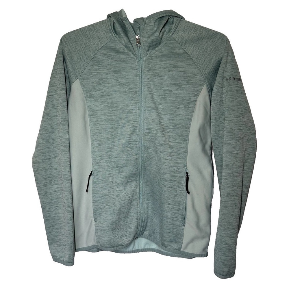 Columbia Jacket Lightweight Fleece Lined Women’s M Full Zip Outdoors Hiking Hood